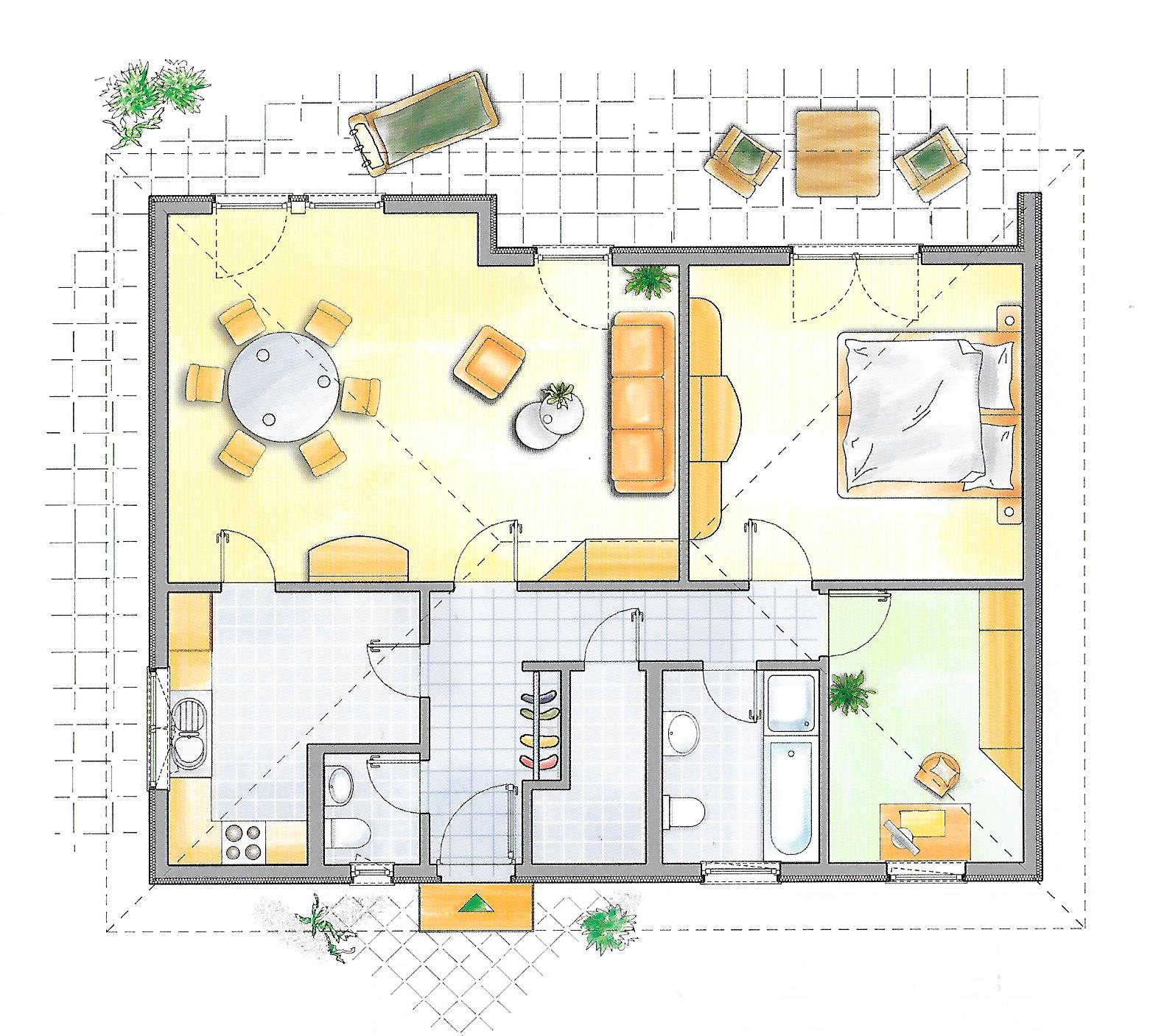 Bungalow 100 Grundriss